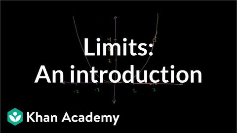 Khan Academy thumbnail introducing limits with a graph approaching a point.