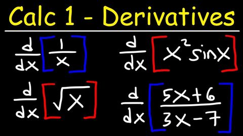 Professor Leonard calculus thumbnail showing three derivative rules.