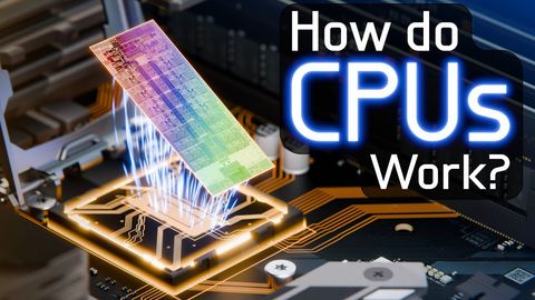 A three-dimensional cutaway animation explaining how a CPU works.