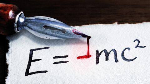 Veritasium thumbnail illustrating Einstein's mass-energy equation with sugar.